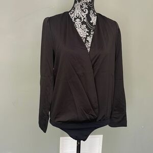 NEW black Blouse Black Bodysuit